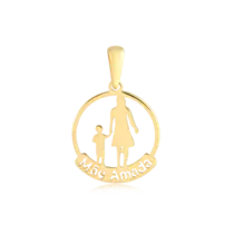 Pingente Mãe Amada Folheado a Ouro 18k