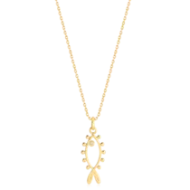 Pingente Peixe Ponto de Luz Folheado a Ouro 18k