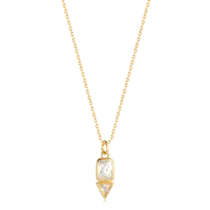 Pingente Geométrico Zircônia Folheado a Ouro 18k