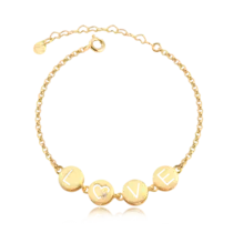 Pulseira Love Ponto de Luz Folheado a Ouro 18k