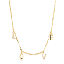 Gargantilha Love Zircônia Folheada a Ouro 18k