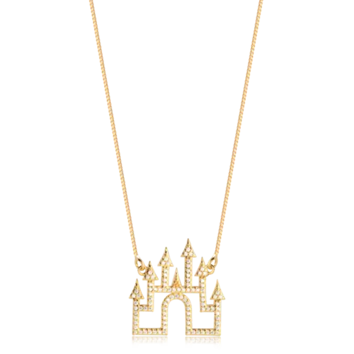 Gargantilha Castelo Zircônia Folheado a Ouro 18k