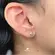 Brinco Trevo Com Zircônia Colorida Folheado a Ouro 18k