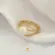 Anel Pérola Aro Triplo Folheado a Ouro 18k