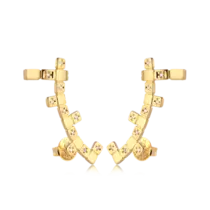 Brinco Ear Cuff Zircônia Folheado a Ouro 18k