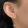 Brinco Piercing Espiral Fileira de Zircônia Folheado a Ouro 18k