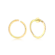 Brinco Redondo Liso Folheado a Ouro 18k