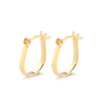 Argola Lisa Folheada a Ouro 18k