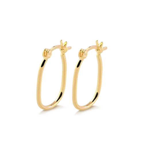 Argola Lisa Folheada a Ouro 18k