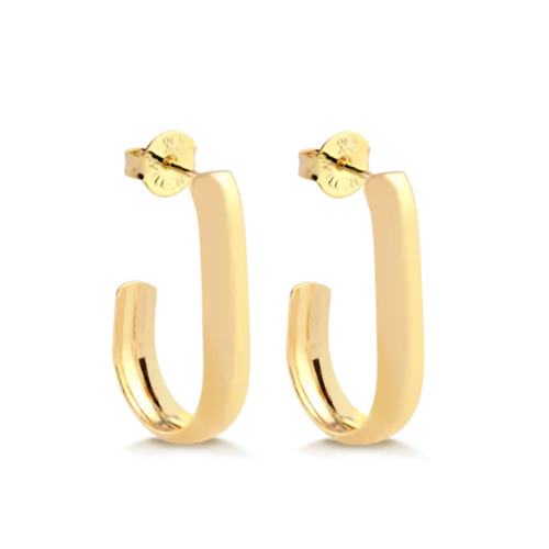Argola Lisa Folheada a Ouro 18k