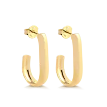 Argola Lisa Folheada a Ouro 18k