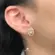 Brinco Coração Zircônia Folheado a Ouro 18k