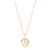 Pingente Coração Zircônia Folheado a Ouro 18k