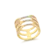 Anel Com Pedras de Zircônia Folheado a Ouro 18k