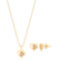 Conjunto Coração Patinha Folheado a Ouro 18k