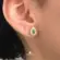 Conjunto Gota Borda Cravejada Com Zircônia Folheado a Ouro 18k