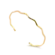 Bracelete Meia Cana Ondulado Folheado a Ouro 18k