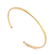Bracelete Aberto Reto Terminal Bola Folheado a Ouro 18k