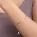 Bracelete Aberto Reto Terminal Bola Folheado a Ouro 18k