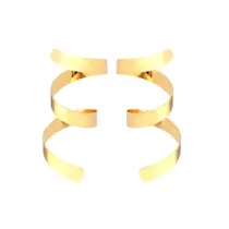 Brinco Fita Espiral Folheado a Ouro 18k