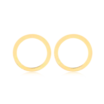 Brinco Círculo Vazado 25mm Folheado a Ouro 18k