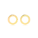 Brinco Círculo Vazado 15mm Folheado a Ouro 18k