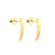 Brinco Palito Concavo 4x25mm Folheado a Ouro 18k