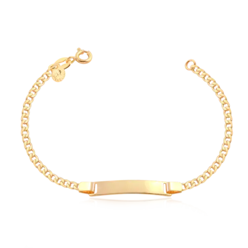 Pulseira Infantil Chapa Folheada a Ouro 18k