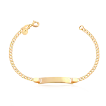 Pulseira Infantil Chapa Folheada a Ouro 18k