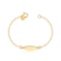 Pulseira Infantil Chapa Folheado a Ouro 18k