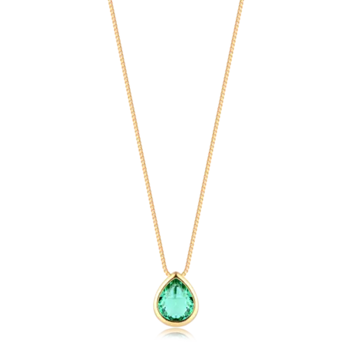 Gargantilha Pedra Gota Folheada a Ouro 18k