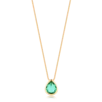 Gargantilha Pedra Gota Folheada a Ouro 18k