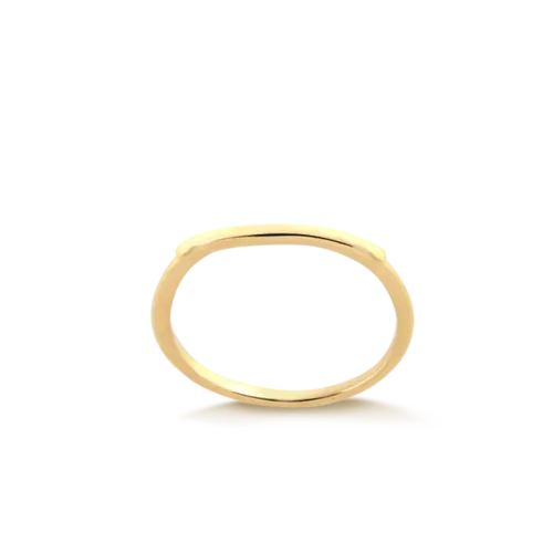 Anel Fininho Liso Folheado a Ouro 18k