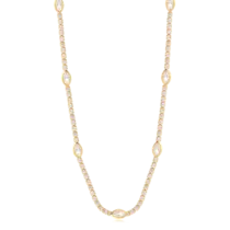 Gargantilha Choker Cravejada Ponto de Luz Gota Folheada a Ouro 18k