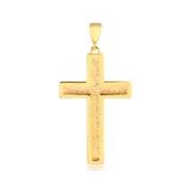 Pingente Cruz Detalhe Interior Folheado a Ouro 18k