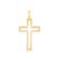 Pingente Cruz Lisa Vazada Folheado a Ouro 18k