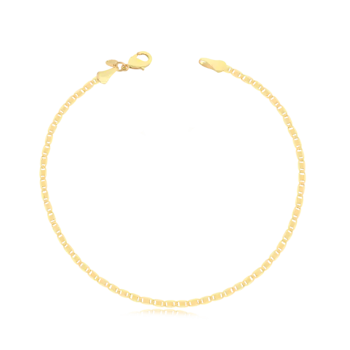 Pulseira Piastrine 2mm Folheada a Ouro 18k