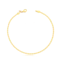 Pulseira Piastrine 2mm Folheada a Ouro 18k