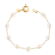Pulseira Pérola Amassada Folheada a Ouro 18k