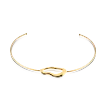 Aro Estilo Orgânico Folheado a Ouro 18k