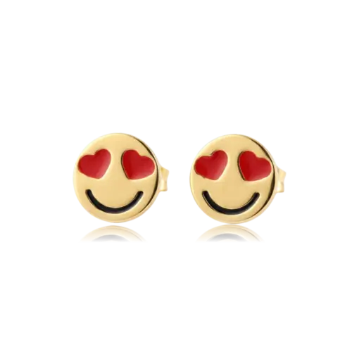 Brinco Emotion Coração Folheada a Ouro 18k