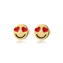 Brinco Emotion Coração Folheada a Ouro 18k