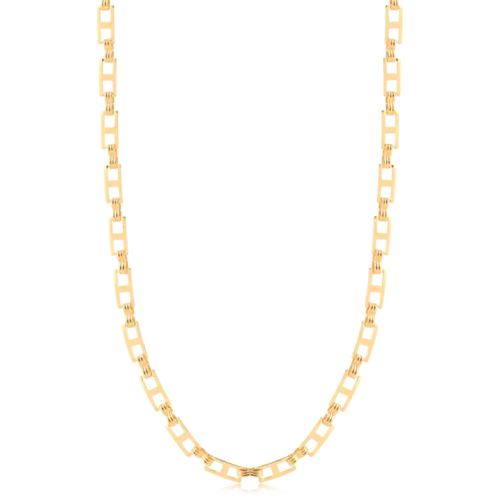 Gargantilha Elos Retangulares Folheada a Ouro 18k