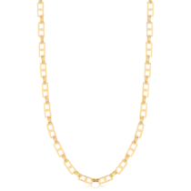 Gargantilha Elos Retangulares Folheada a Ouro 18k