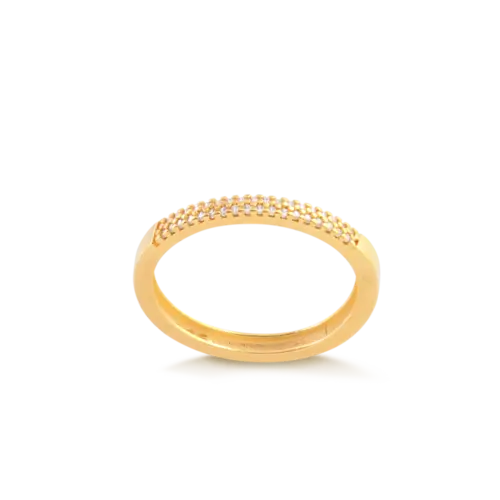Anel Aparador Zircônia Folheado a Ouro 18k