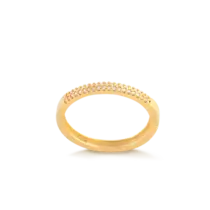 Anel Aparador Zircônia Folheado a Ouro 18k