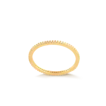 Anel Aparador Fino Zircônia Folheado a Ouro 18k