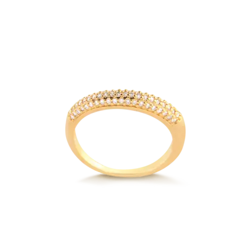 Anel Aparador Zircônia Folheado a Ouro 18k