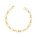 Pulseira Elos Retangulares Folheada a Ouro 18k
