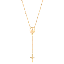 Gargantilha Terço Nsa Senhora Aparecida Folheada a Ouro 18k